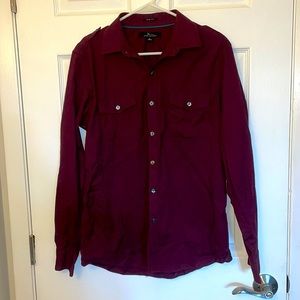 Marc Anthony Medium Long Sleeve Burgundy Shirt